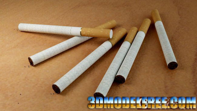 Cigarettes and Package 3D Model